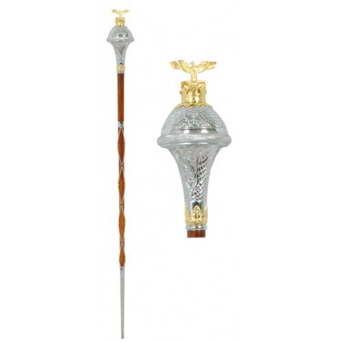 Drum Major's Mace SilverGold Chased